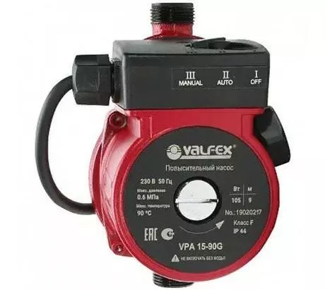 Компактный повысительный насос VALFEX VPA 15-90 (с гайками)
